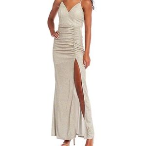Champagne colored Dillards prom dress